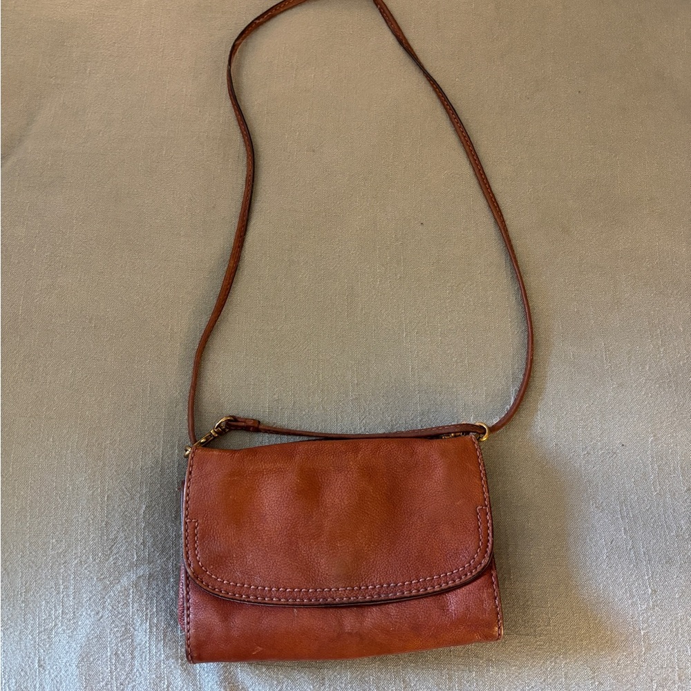 Frye Rustic Tan Leather Crossbody Bag